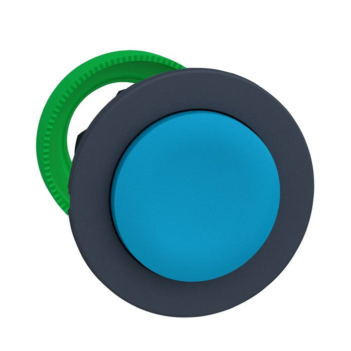 XB4/5 Pbutton Head Non Illum Flush Mnt Blue Projecting PB