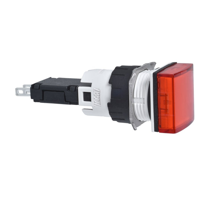 XB6 Pilot Light Integral LED 16mm Square Red 12-24V