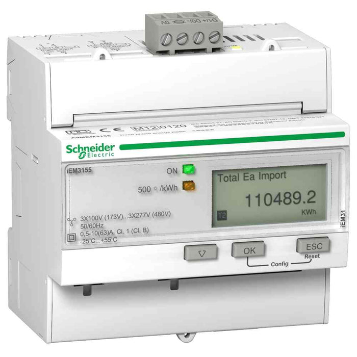 Energy Meter iEM3155 63A Modbus Digital Multitariff MID