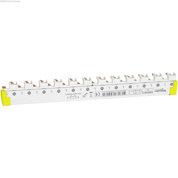 Comb Busbar 1L + N 80A 12 Module Bottom Feed