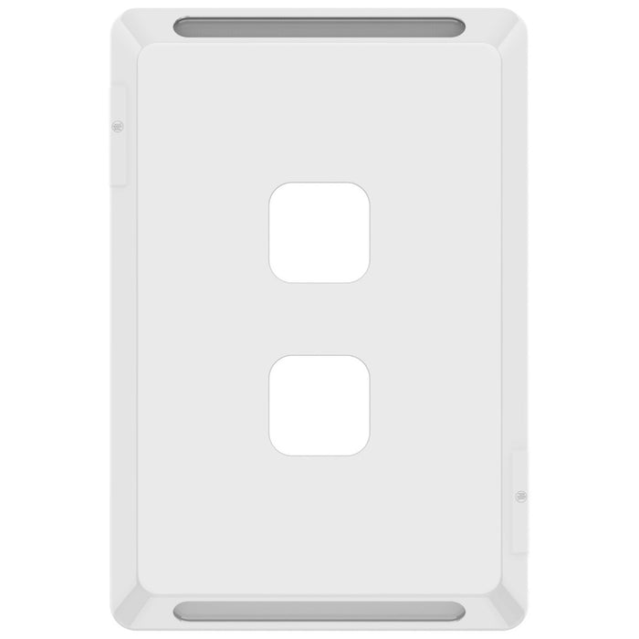Pro Series Grid & Cover Plate Only 2Gang White