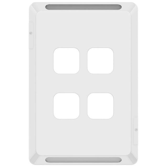 Pro Series Grid & Cover Plate Only 4Gang White