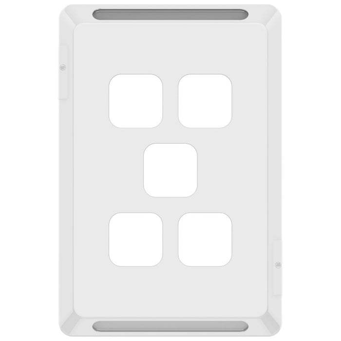 Pro Series Grid & Cover Plate Only 5Gang White