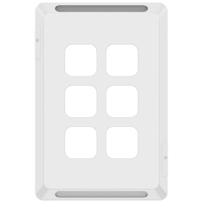 Pro Series Grid & Cover Plate Only 6Gang White