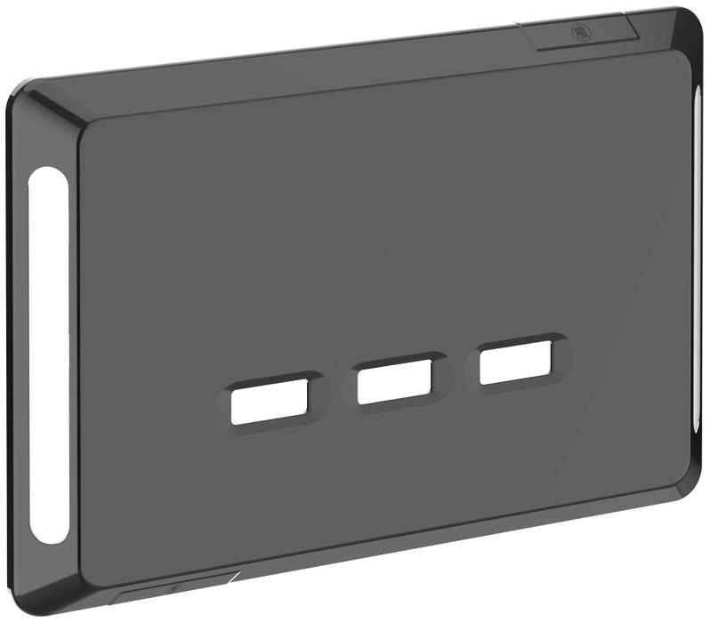 Pro Series USB Charging Station 3 Gang Cover Only Black