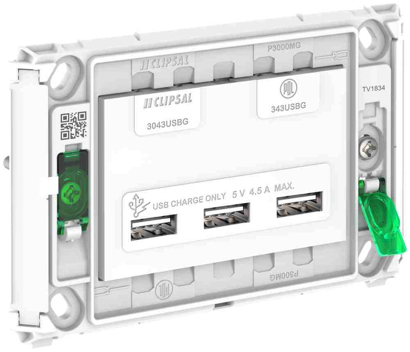 Pro Series USB-A Charging Station 3 Gang Grid Only