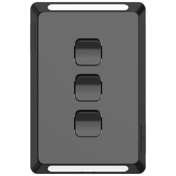 Pro Series Cover Plate Triple V/H Black