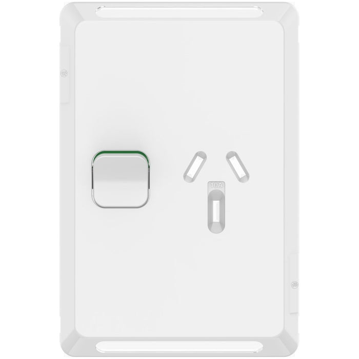 Pro Series Cover Plate Sw Socket 10A Sgl Vert White