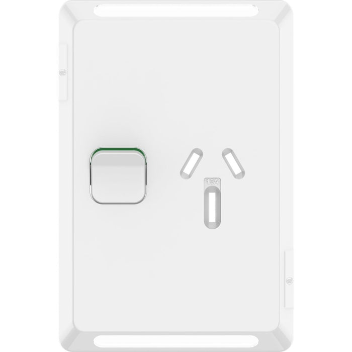 Pro Series Cover Plate Sw Socket 15A Sgl Vert White