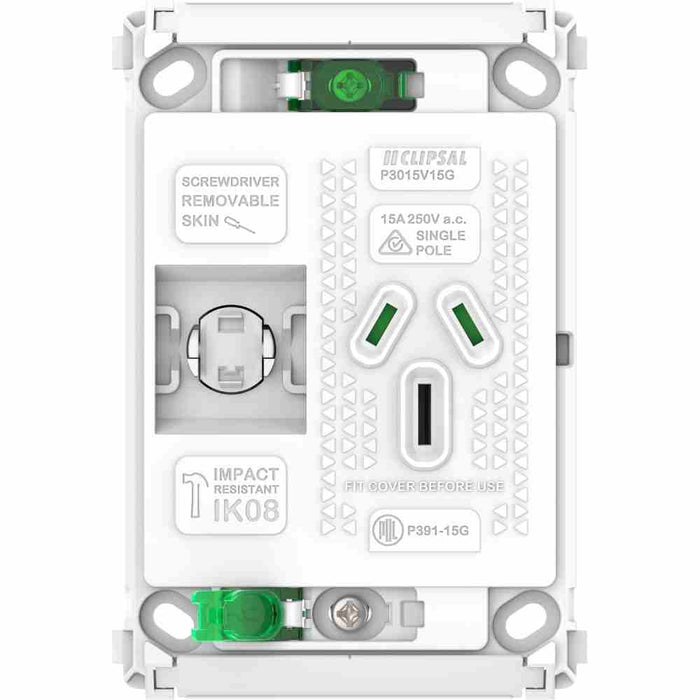 Pro Series Pro Sw Socket 15A Grid Only Single Vert