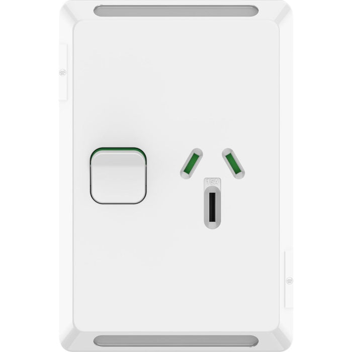 Pro Series Sw Socket 15a Single Vert White