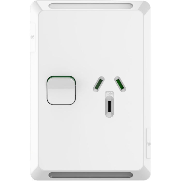 Pro Series Sw Socket 10A Single Vert White