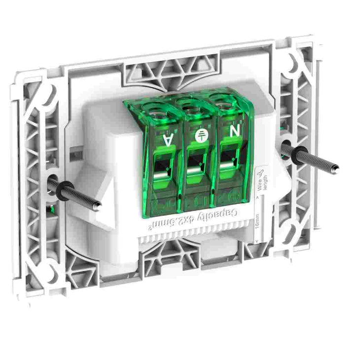Pro Series Sw Socket 10A Grid Only Double Horiz
