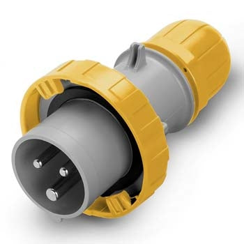 Plug 16A 2PE 3Pin 110V Yellow 4H IP67