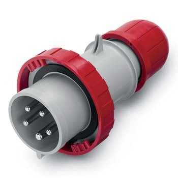 Plug 32A 3PNE 5Pin 415V Red IP67