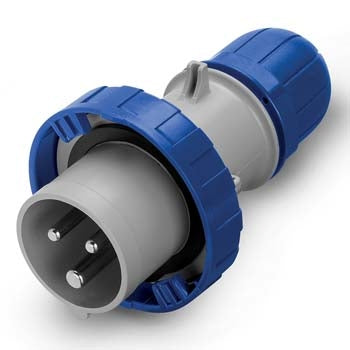 Plug 63A 2PE 3Pin 230V Blue IP67