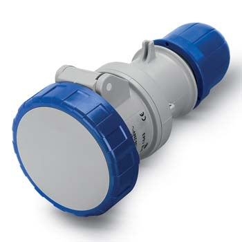 Connector 16A 2PE Clear/Blue IP67 Ins-Perf