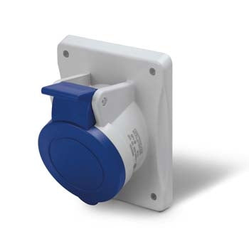 Socket Outlet 16A 2PE 3Pin 230V Blue IP44