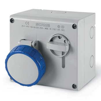 Omnia Sw Socket 16A 2PE 3Pin 230V Blue IP67