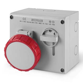Omnia Sw Socket 32A 3PE 4Pin 415V Red IP67