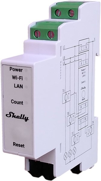 Smart Energy Meter 3Ph Lan WiFi c/w 120A CTs Din Mount