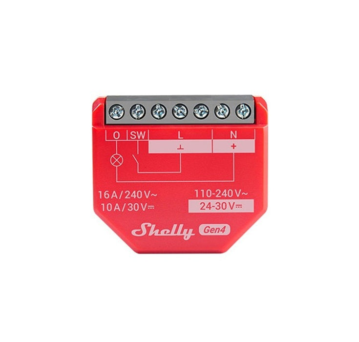 WiFi Relay/Switch 1Ch 16A Power Monitor 230V 12/24-48DC Gen4