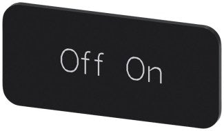 Legend Off On 12.5x27mm White/Black 3SU1900-0AC16-0DH0