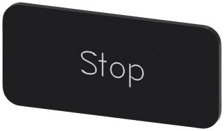 Legend Stop 12.5x27mm White/Black 3SU1900-0AC16-0DS0