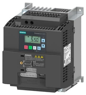 V20 VSD 3Ph 0.37kW 400VAC 6SL3210-5BE13-7CV0