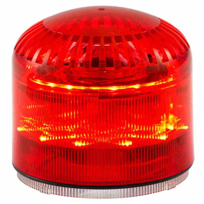 M-Line LED Beacon/Sounder Red 115dB 12/24V AC/DC