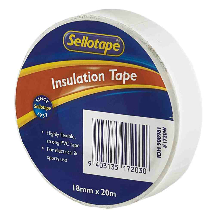 Insulation Tape Flame Retardant White 20m