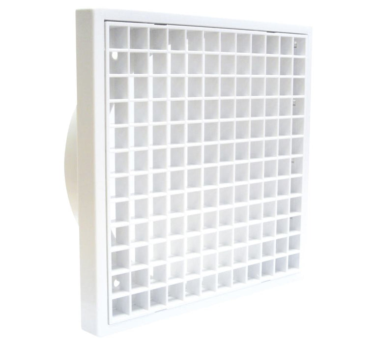 Grill 100mm Egg Crate White Bagged