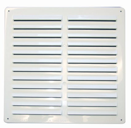 Vent Plate Fixed 229 x 152 White