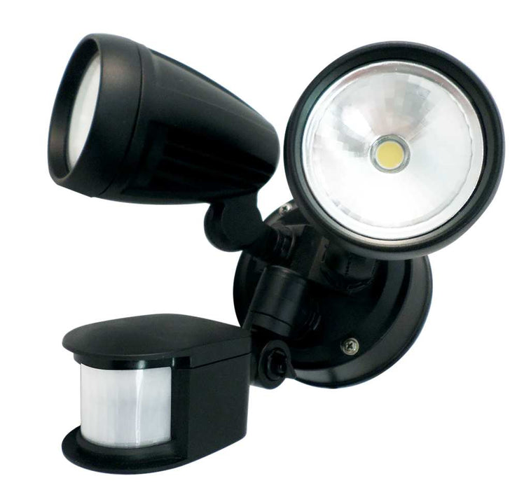 LED Eco Spot PIR 2x 8W Black