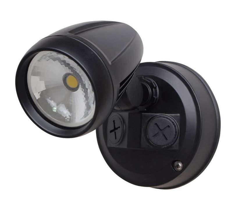 LED Eco Spot Single 8W Blk IP44