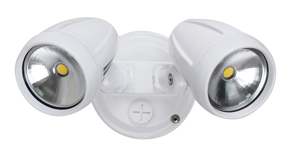 LED Eco Spot Twin 2x 8W Dbl Wh IP44