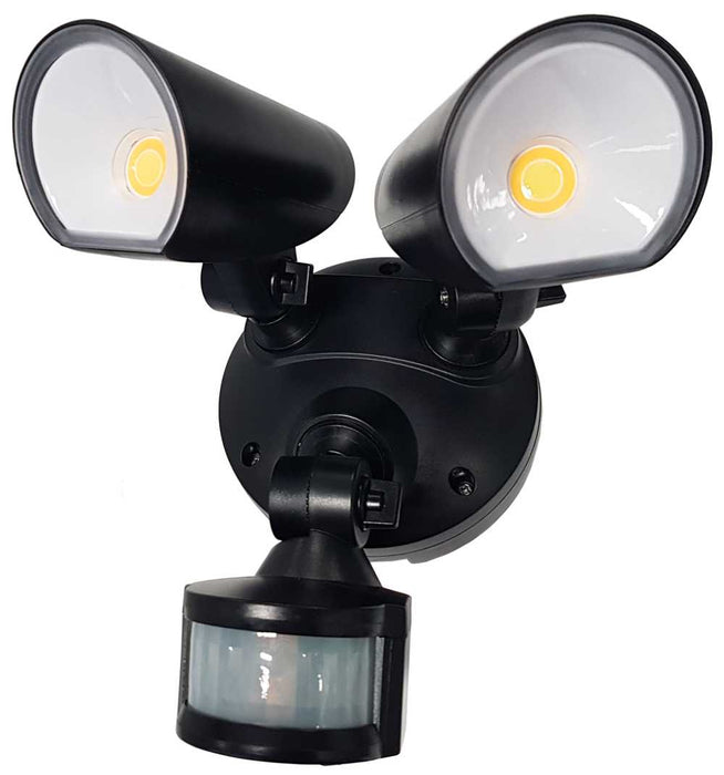 Ecospot Select PIR 2x10W 3cct Black IP54