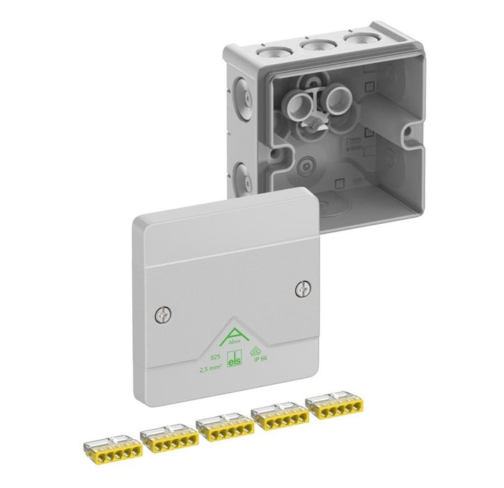 Junction Box 87 x 87 x 52mm  with Terminals