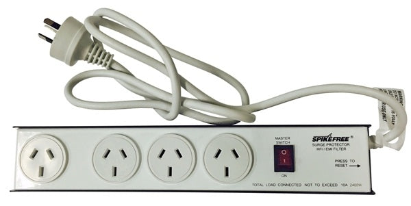 Power Board 4way Metal Surge Protected
