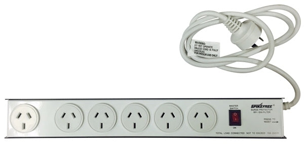 Power Board 6way Metal Surge Protected