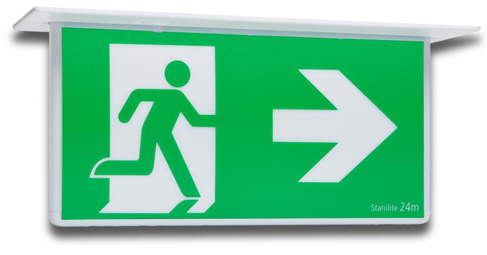 Platinum Exit Edgelit Picto Run Man LiFePO4