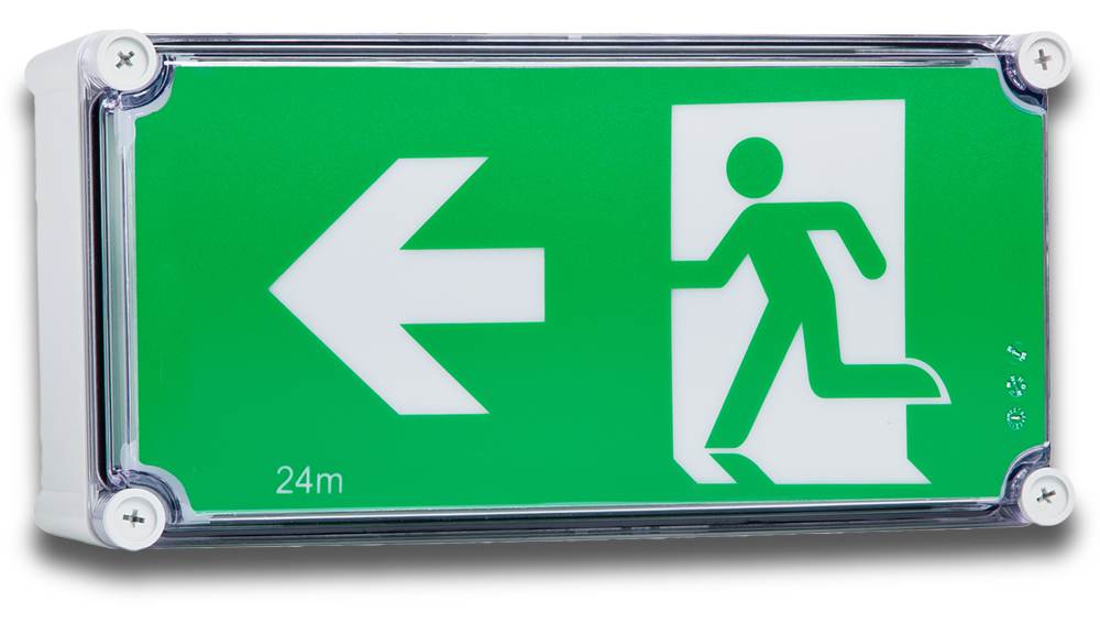 Platinum Exit Weatherproof Picto Left Arrow IP67