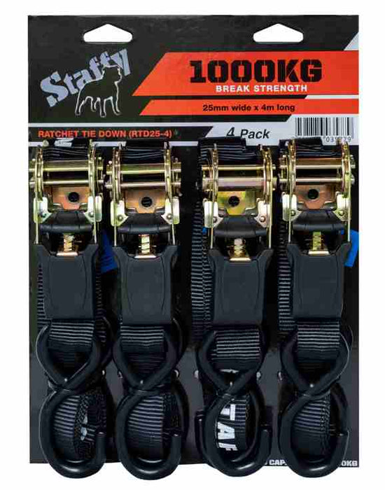 Ratchet Tiedown 25mm x 4m
