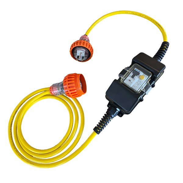 Portable Power Supply Adaptor 10A to 15A 20mtr cable IP44