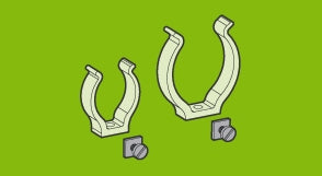 Polycarb Clip for 26mm Tube Screw Type