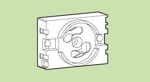 Starter Holder Rectangle Screw Mount