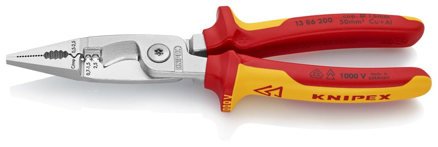 Knipex Pliers 200mm 6-in-1 VDE Electrical Installation