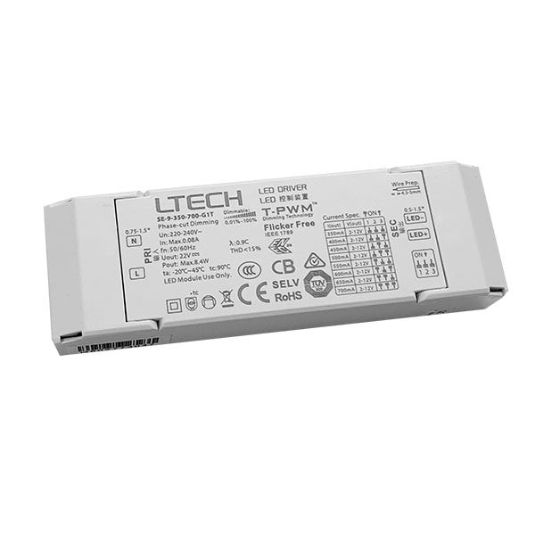 Driver LED 9W 350 to 700mA Output 230V
