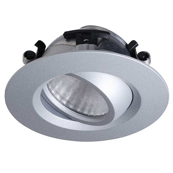 Downlight LED 9.2W Tilt 40Deg 3000k Dimmable Silver