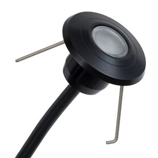 Mini-Lightz 1W 70Deg 2700k IP67 Spring Mnt Blk Anodised